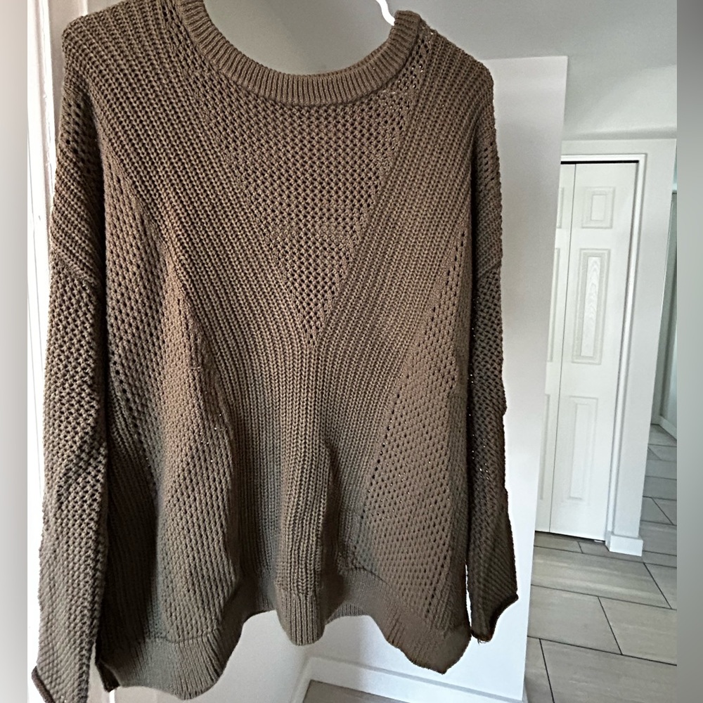 Express camo green sweater